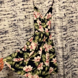 Floral Crossback Peplum Dress